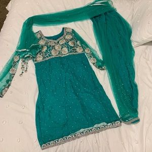 Green Salwar Kameez